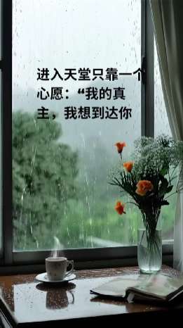 一个人在无尽的光芒中虔诚地向天空许下心愿