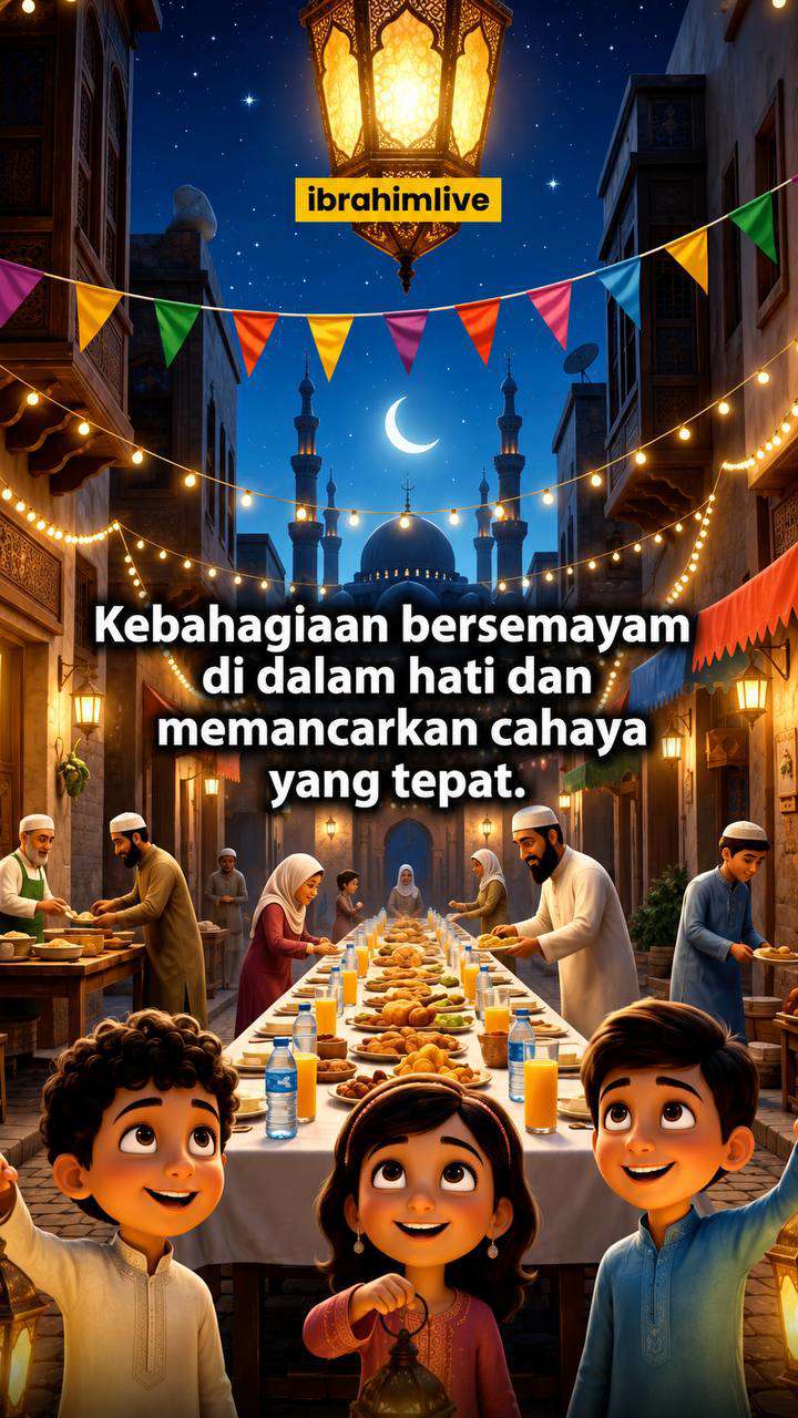 Seseorang tersenyum damai menatap pemandangan alam yang indah bersinar.