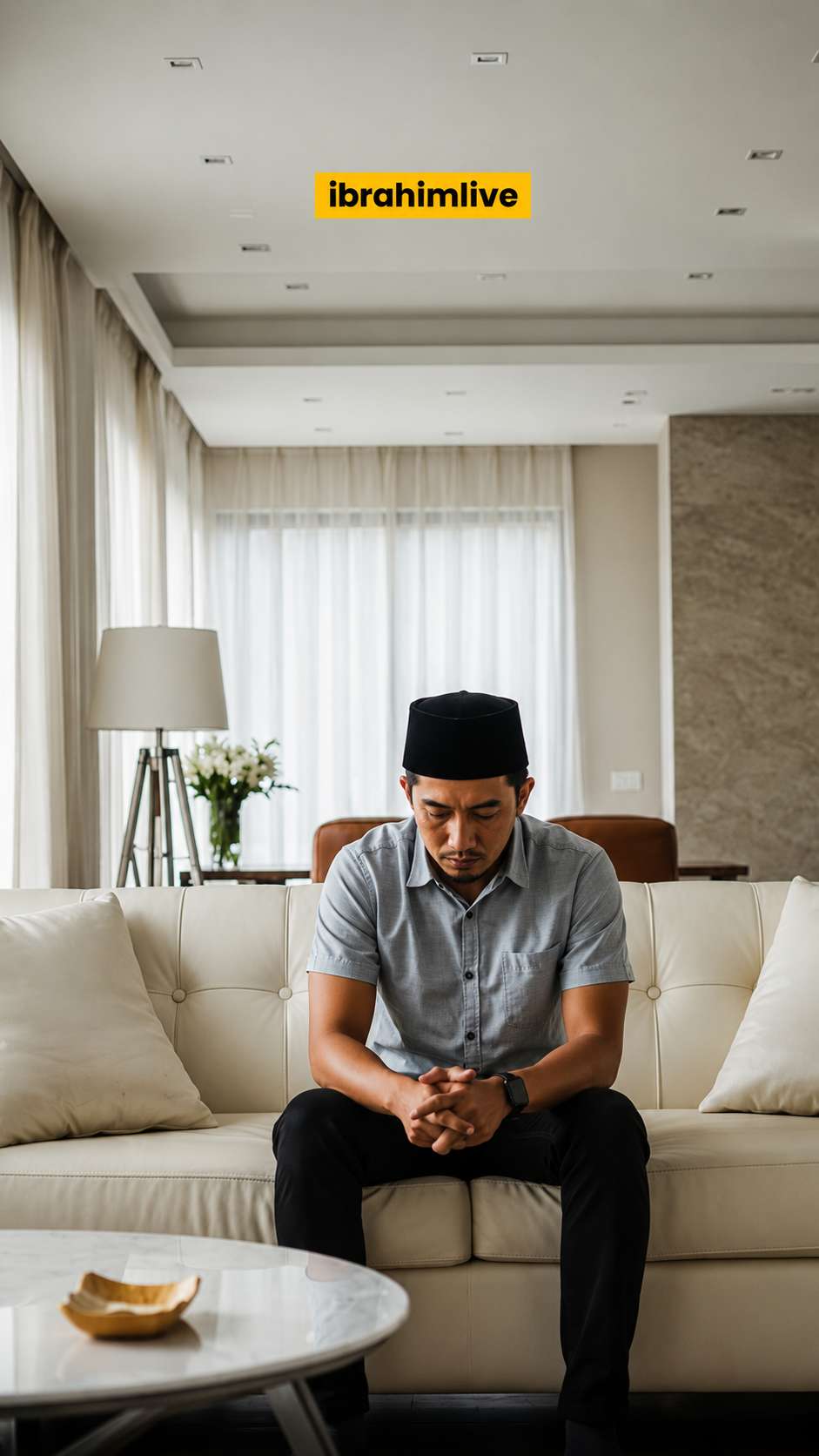 Seseorang merenungkan arti kebahagiaan di tengah kesedihan.